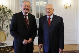 Přemysl Sobotka se sešel s prezidentem Václavem Klausem.