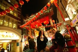 Obrázek z Chinatownu v londýnském Soho.