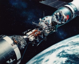 V červenci 1975 se ve vesmíru spojily sovětský Sojuz a americké Apollo