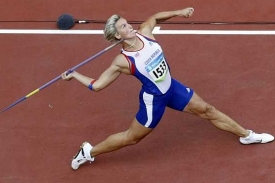 Oštěpařka Barbora Špotáková při kvalifikaci olympijského závodu.