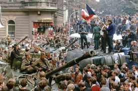 Sovětské tanky obsazují v srpnu 1968 Prahu.