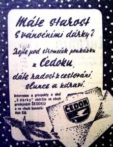 Vánoce 1948, nabídka Čedoku.