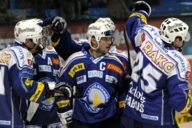 Hokejisté Plzně včetně největší hvězdy Martina Straky.