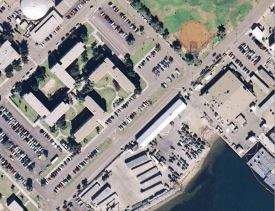 Kasárna na satelitních snímcích Google