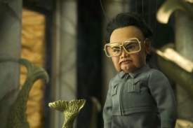 Severokorejský vůdce v loutkové parodii Team America - World Police.