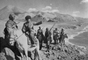Hlídka čínská lidově osvobozenecké armády na hranicích Tibetu