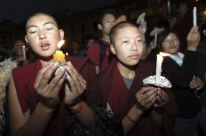 Tibeťané v Nepálu tiše protestují