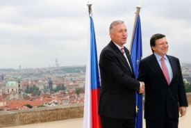 Topolánek s Barrosem, předsedou EK. Praha, květen 2008.