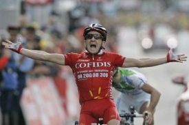 Vítěz třetí etapy Tour de France Samuel Dumoulin.