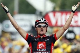 Vítěz sedmé etapy Tour de France Španěl Sanches.