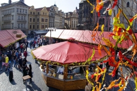 Velikonoční trhy na Staroměstském náměstí.
