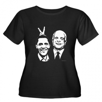 Oslí uši. Jedno z mnoha triček zesměšňujících Obamu.