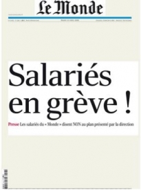 Titulní stránka Le Monde z 15. dubna.