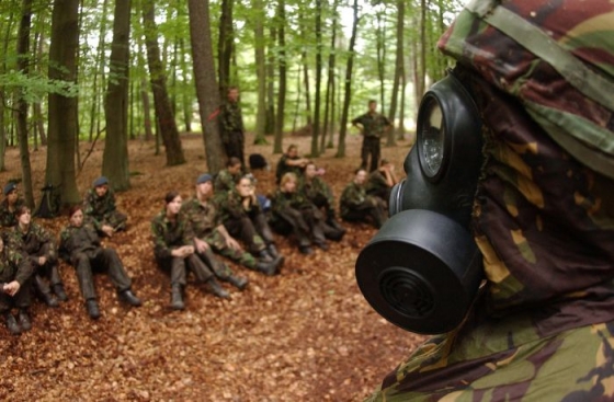 Vojáci USA v lesích Evropy. Výcvik kadetů ze základny Ramstein v SRN.