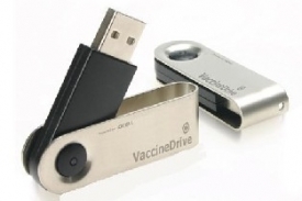 USB disk VaccineDrive je spíš výjimečny - obsahuje totiž antivirus.