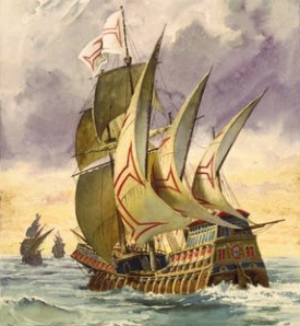 Lodě portugalského mořeplavce Vasca de Gamy.