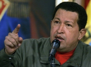 Samozvaný vrchní revolucionář Ameriky Hugo Chávez.