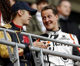 Zelenáč a legenda. Sebastian Vettel a Michael Schumacher.