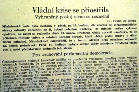 Svobodné noviny o politické situaci.