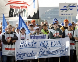 Protesty německ&yacute;ch strojvůdců