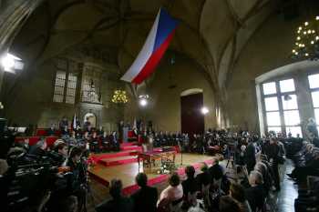 Ceremonie ve Vladislavském sále.