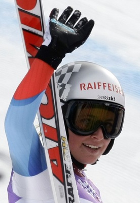 Švýcarka Lara Gutová, držitelka dvou stříbrných medailí.