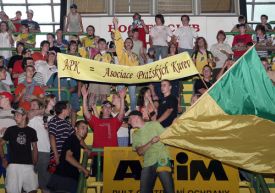 Fanoušci Vsetína protestují proti vyřazení místního klubu z hokejové extraligy