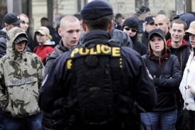 Extremisté se sešli v Praze na dvou místech.