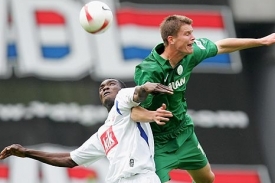 Zápas německé bundesligy mezi Wolfsburgem a Rostockem.