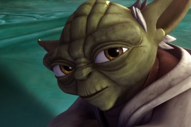 Animovaný mistr Yoda vypadá dost podobně jako ten opravdový.