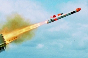 Odpálení rakety systému NSM.