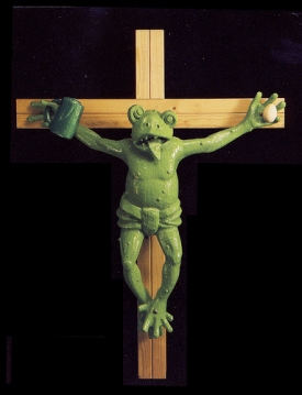 Žabák Fred německého umělce Martina Kippenbergera.
