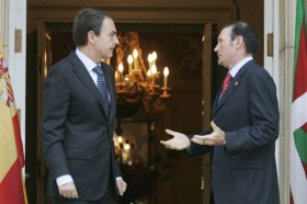 Španělský premiér Zapatero a předseda baskické autonomie Ibarretxe.