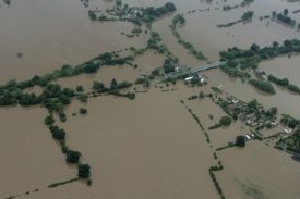 Povodně v britském hrabství Gloucestershire