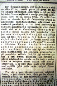 září 1908, kdo je Karel Černohorský?
