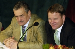 Předseda Strany zelených Martin Bursík a ministr zahraničí Karel Schwarzenberg