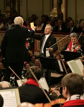 Dirigent dal žlutou kartu prvnímu houslistovi Werneru Hinkovi.